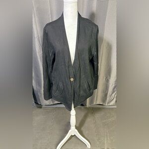 Caslon Black Single-Button Open-Front Jacket